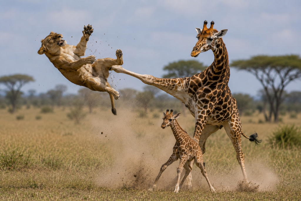 Lion vs Giraffe